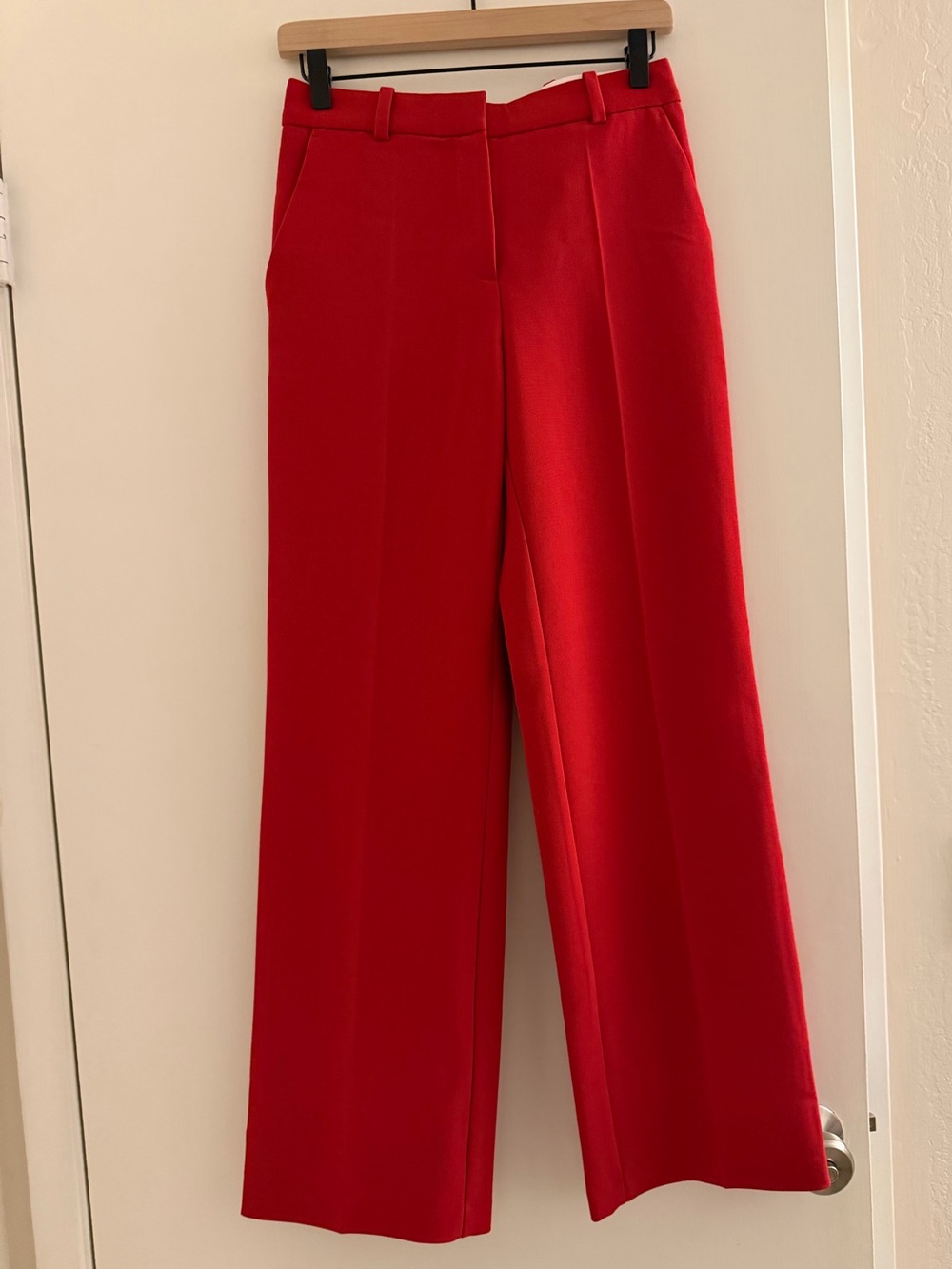 Maje Bold Red Wide-Leg Trousers